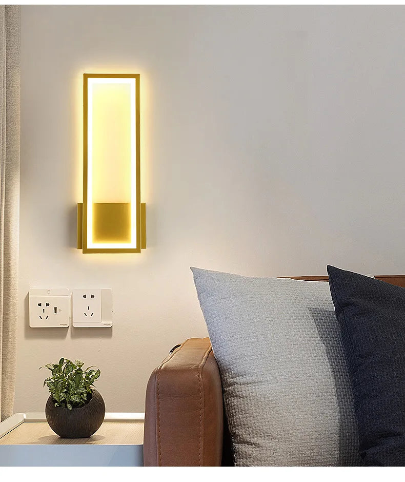 Modern Creative Wall Light LED Simple TV Background Wall Lights Bedroom Bedside Wall lamp Decorations Kitchen Indoor Lighting