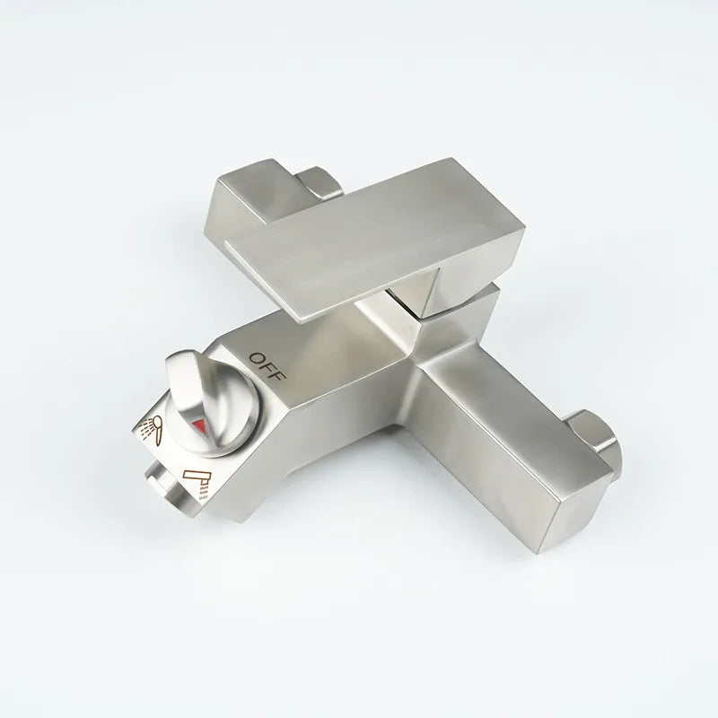 Bathroom Shower Faucet  Wall Mounted 304 SUS Shower Faucet Set Brushed Finished Styel New