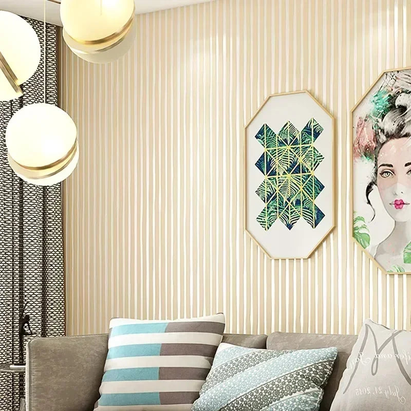 Modern Vertical Stripe Wallpaper Pink Blue Striped Living Room Decor TV Wallpapers 3d Elegant Home Decoration Wall Papers