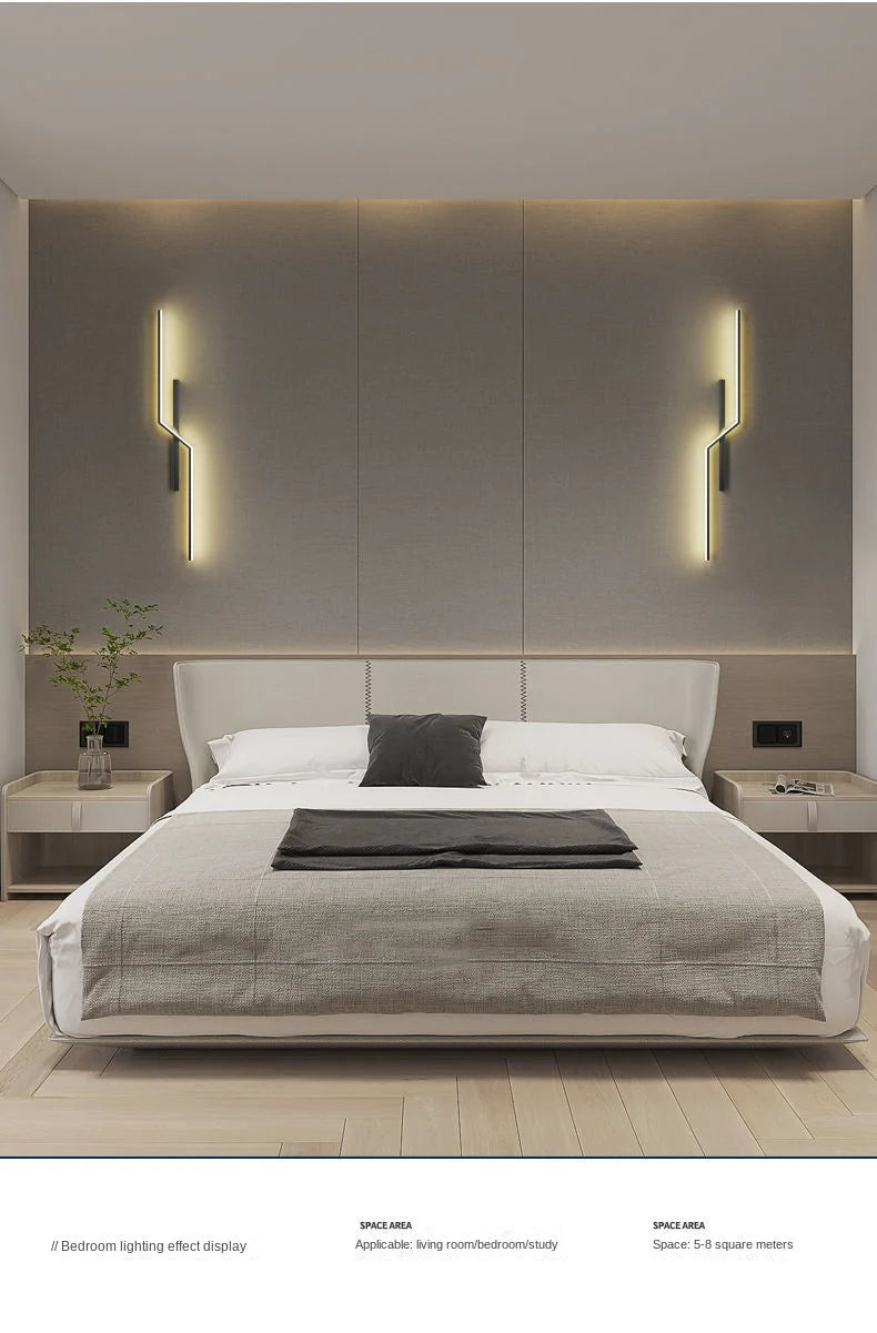 Modern Minimalist LED Wall Lamps - Bedside Interior Lighting for Living Room Bedroom Stairs - TV Backlight Wall Decor Lights