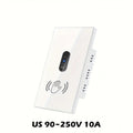1pc Wall Light Switch Wave Infrare IR Sensor No Need Touch US 220V 110V Glass Screen Panel Electrical Power On Off Lamp