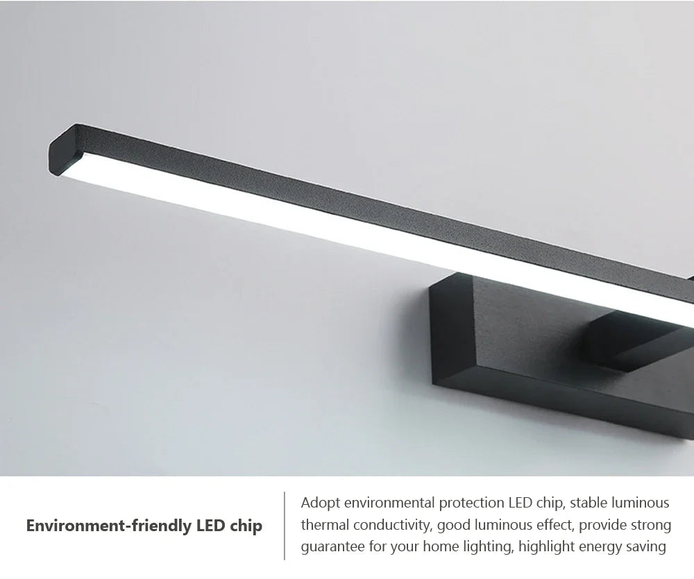 Modern LED Wall Light Bathroom Mirror Lamp Bathroom Bath Mirror Line Lamp Wall Sconce Home Decoration Lighting Fixture Luster