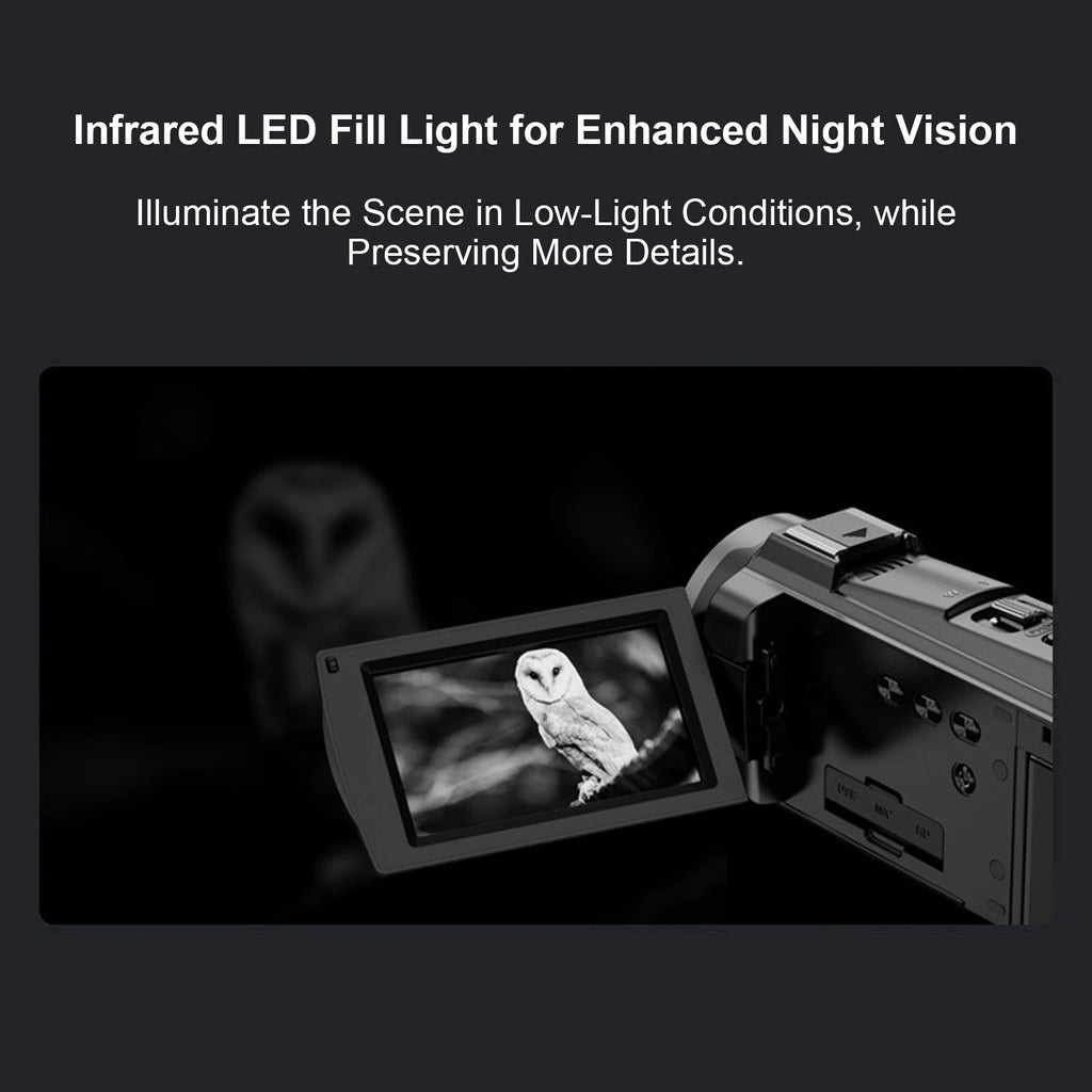HX-20 5K Video Camera Camcorder HD WiFi Digital Camera 3.0in Touchscreen 56MP Vlog Camera 18X Digital Zoom Anti Shake