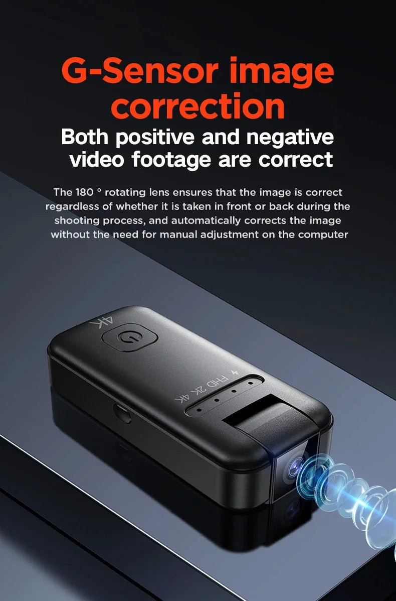 Full HD 4K Micro camera  portable recording equipment for riding motorcycles, bicycles, police law enforcement recorders, extrem