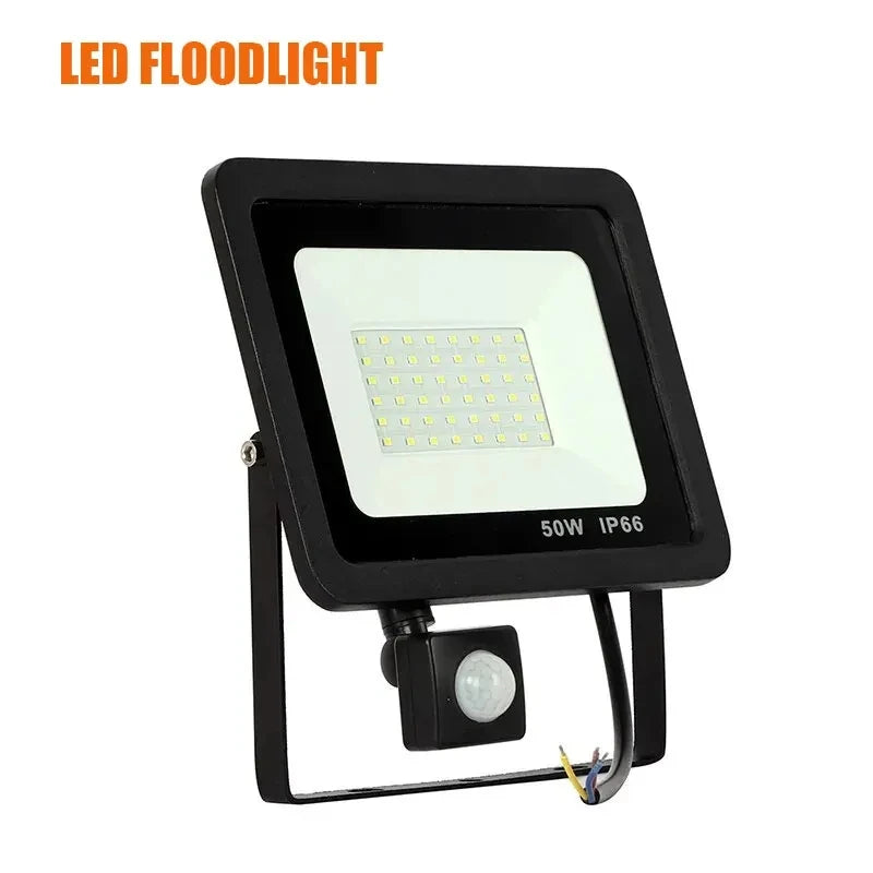 Led Spotlight With Motion Detector Outside Waterproof 220V 10W 20W 30W 50W 100W Street Ice Lamp Led Projector Lighting Focus