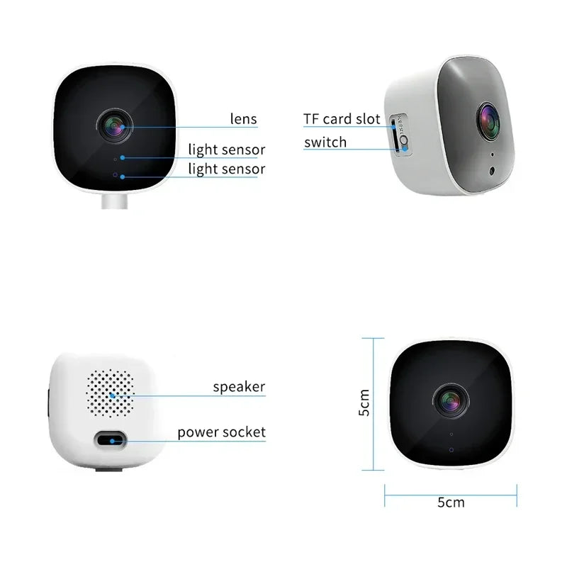 WiFi Camera Safety Monitor Mini 1080P HD Camcorders Indoors Night Version Video Intelligent Camera Security Protection 2026 New