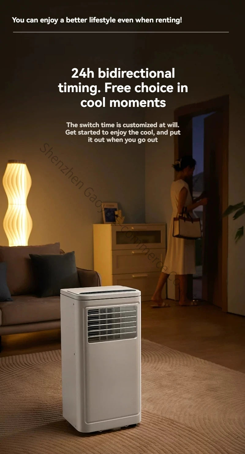 Portable Air Conditioner with Heating and Cooling, No Outdoor Unit, Easy Install for Rental Room, Dormitory, Kitchen, Office