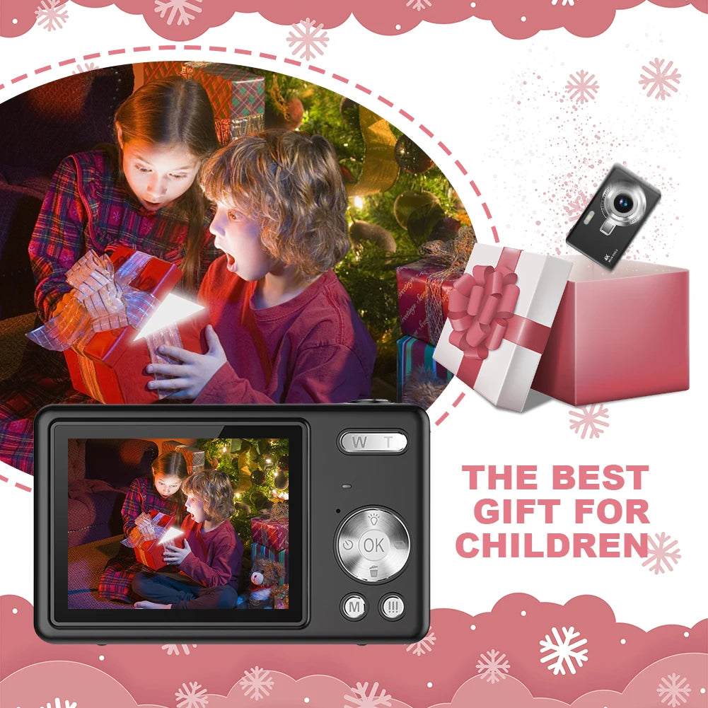 4K HD 1080P Digital Camera Anti-Shake Autofocus Vlogging Camera 2.4 Inch IPS Screen Photography Camera for Kids Adults Beginners