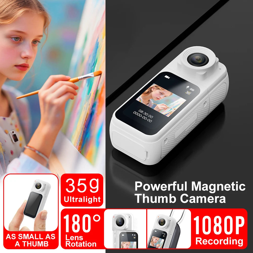 Thumb Camera Motion HD Pocket Camera DV Pet First-Person POV Camera for Outdoor Carrying and Cycling Recording