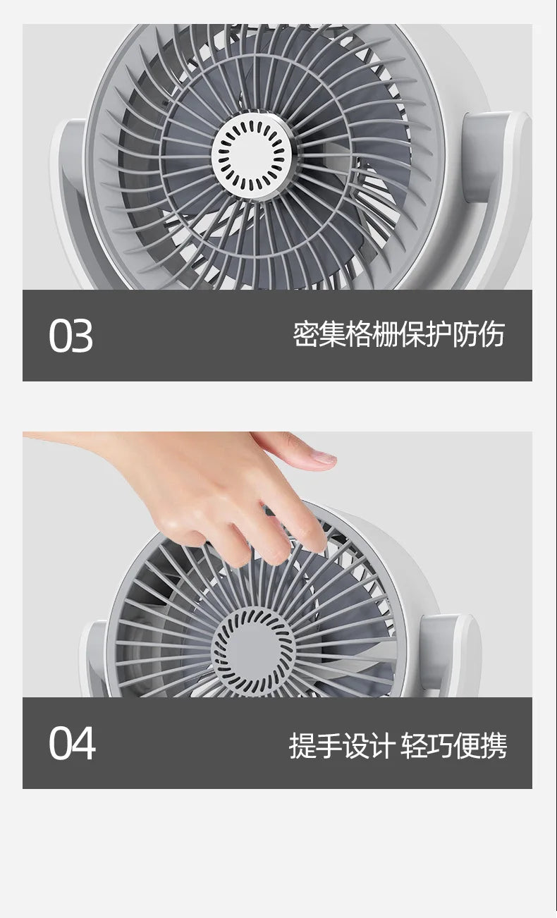 Air Circulator Fan, Household Electric Fan, Desktop Portable Oscillating Low Noise Fan for Student Dormitory and Office