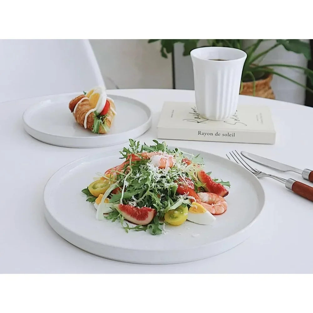 Furniture Nebula Plates and Bowls Set, 12 Pieces Dinnerware Sets, Dishes Set for 4