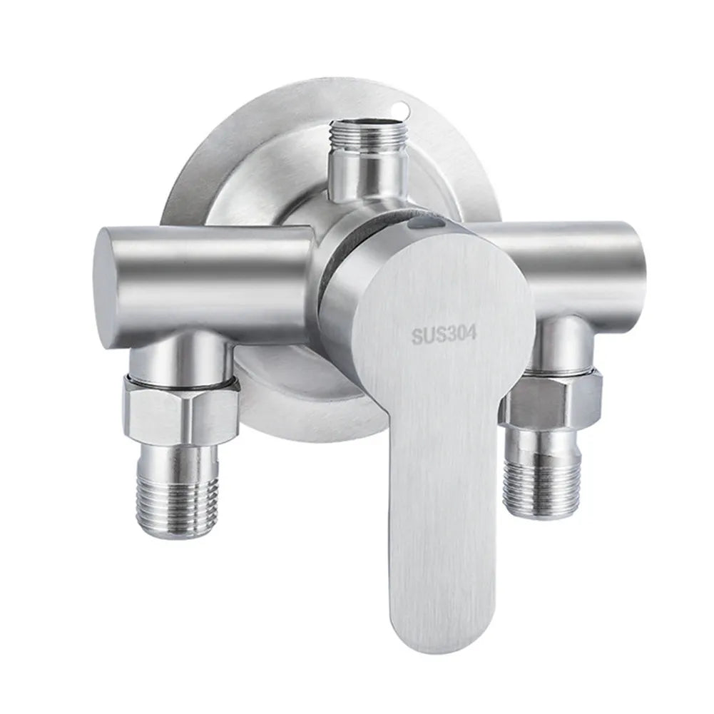 Stainless Steel Shower Faucet Hot And Cold Water Mixer Wall Mounted Metal Handle Water Mixer Valve Faucet Shower Tap