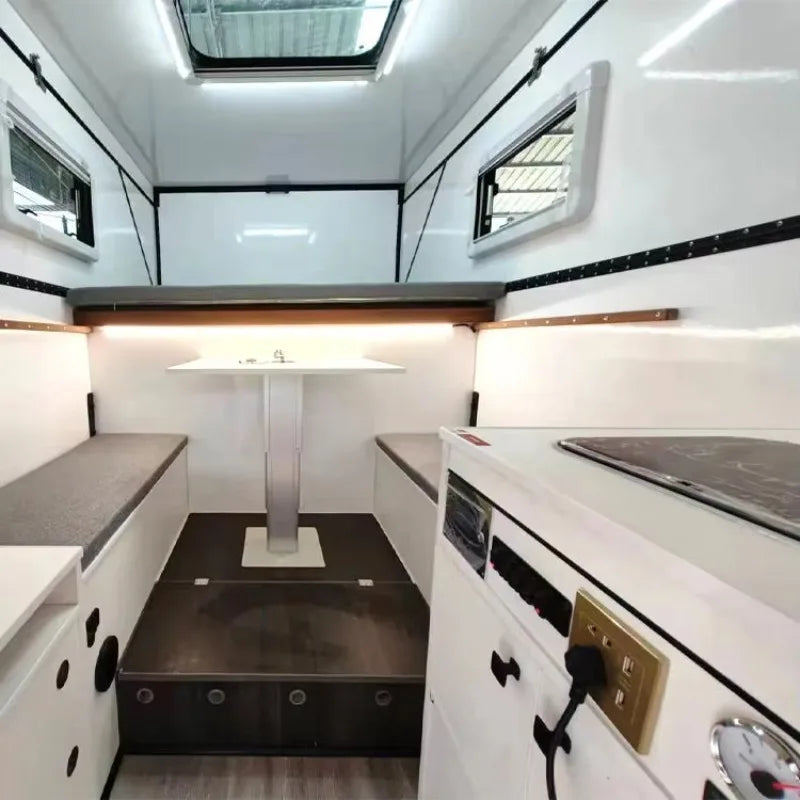Truck Campervan - Portable Campervan with Built-in Full-equipment Outdoor Gear Including Bed Suitable for Outdoor Camping.