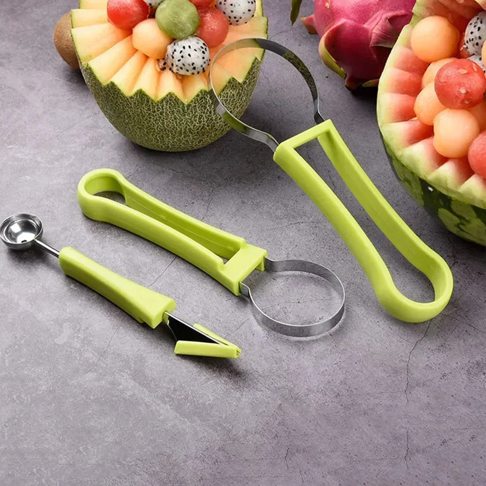 4 in 1 Melon Cutter Scoop Fruit Carving Knife Fruit Cutter Dig Pulp Separator Kitchen Gadgets Acces