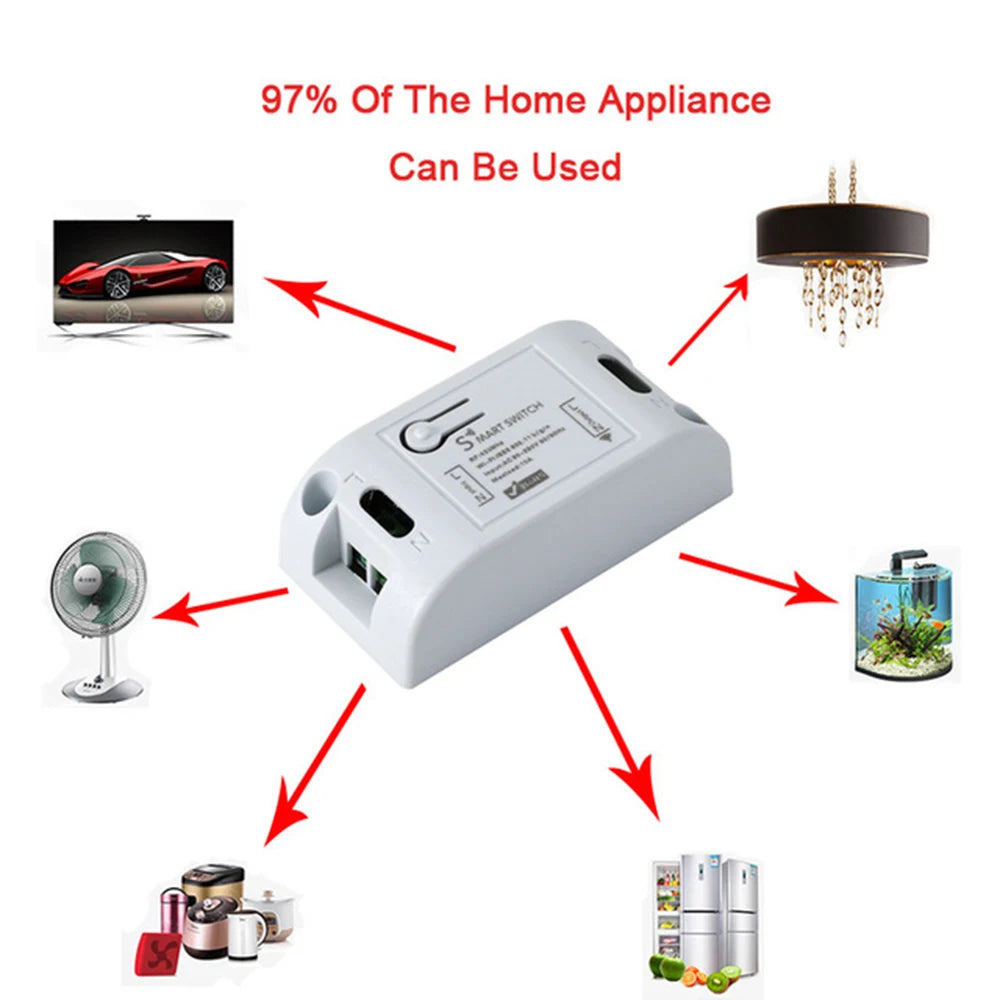 1/2/3Gang Smart Wireless Switch RF 433 Mhz 86 Portable White/Gray Home Wall Panel Buttons Remote Control Light Module Receiver