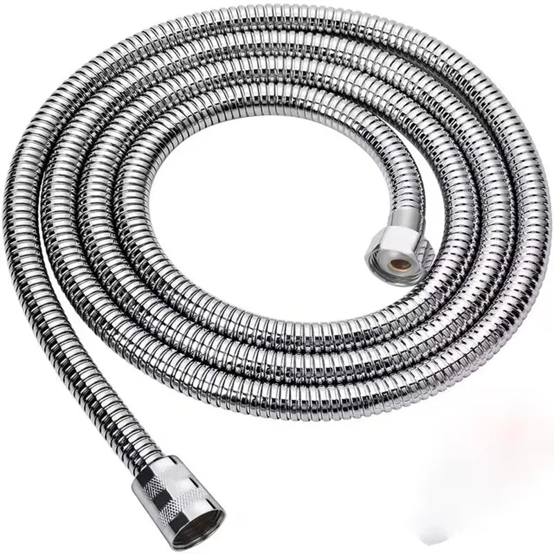 Black 1.5m/ 2m /3m G1/2 Inch High Quality Flexible Shower Hose Stainless Steel Chrome Bathroom Water Head Shower Extension Pipe