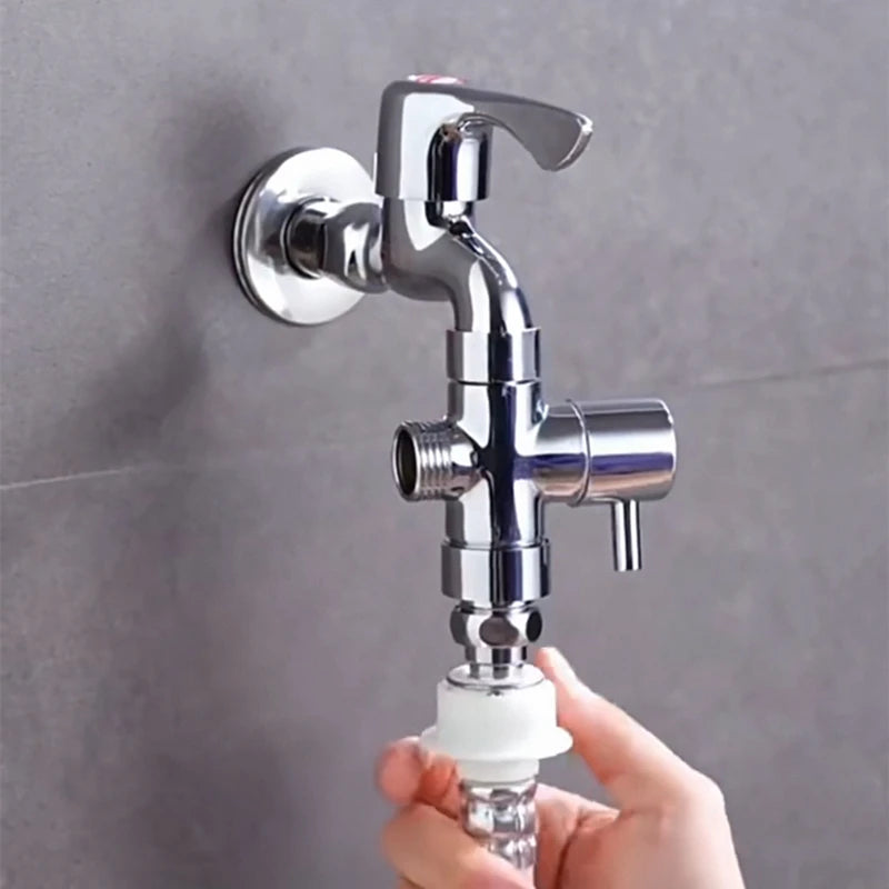 Metal 3 Way Shower Head Diverter Valve G1/2 Three Function Switch Adapter Connector Head Faucet Bathroom Accessories