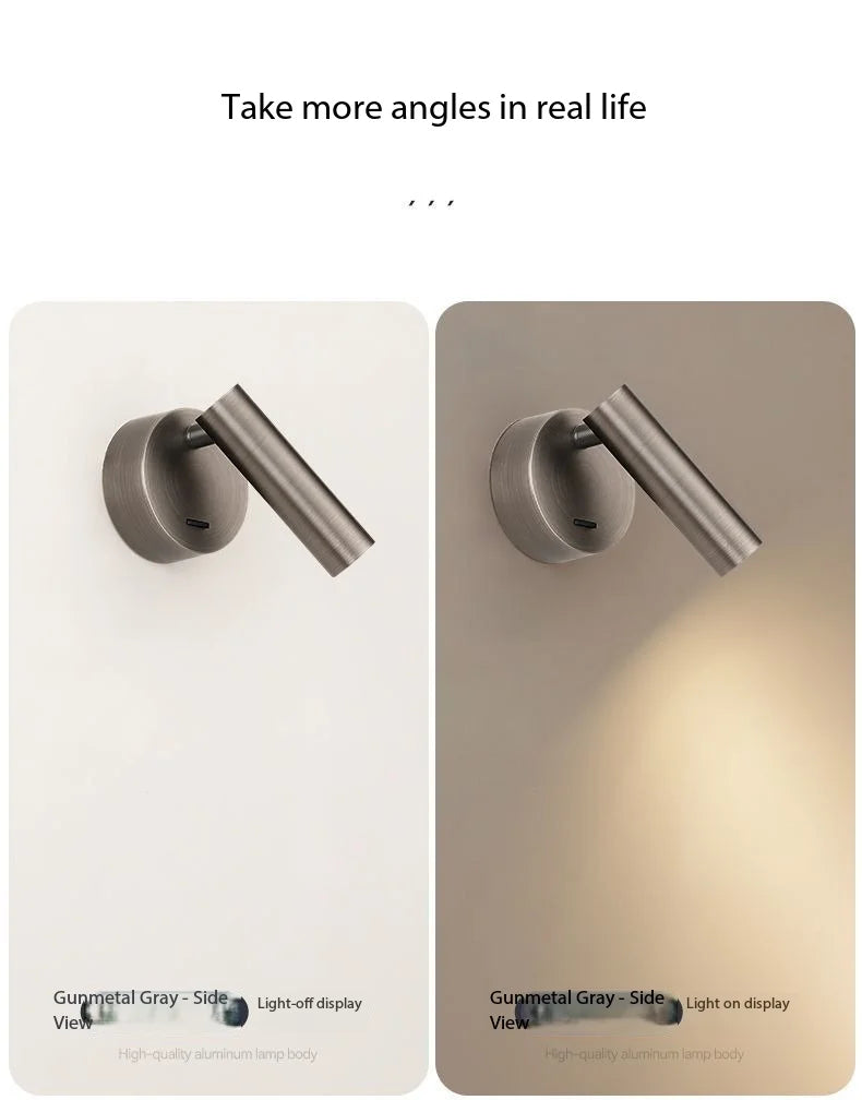 Modern LED Wall lights Rotatable Adjustable Reading Lights Bedroom Bedside Living Room Study Room indoor home Lighting Spotlight
