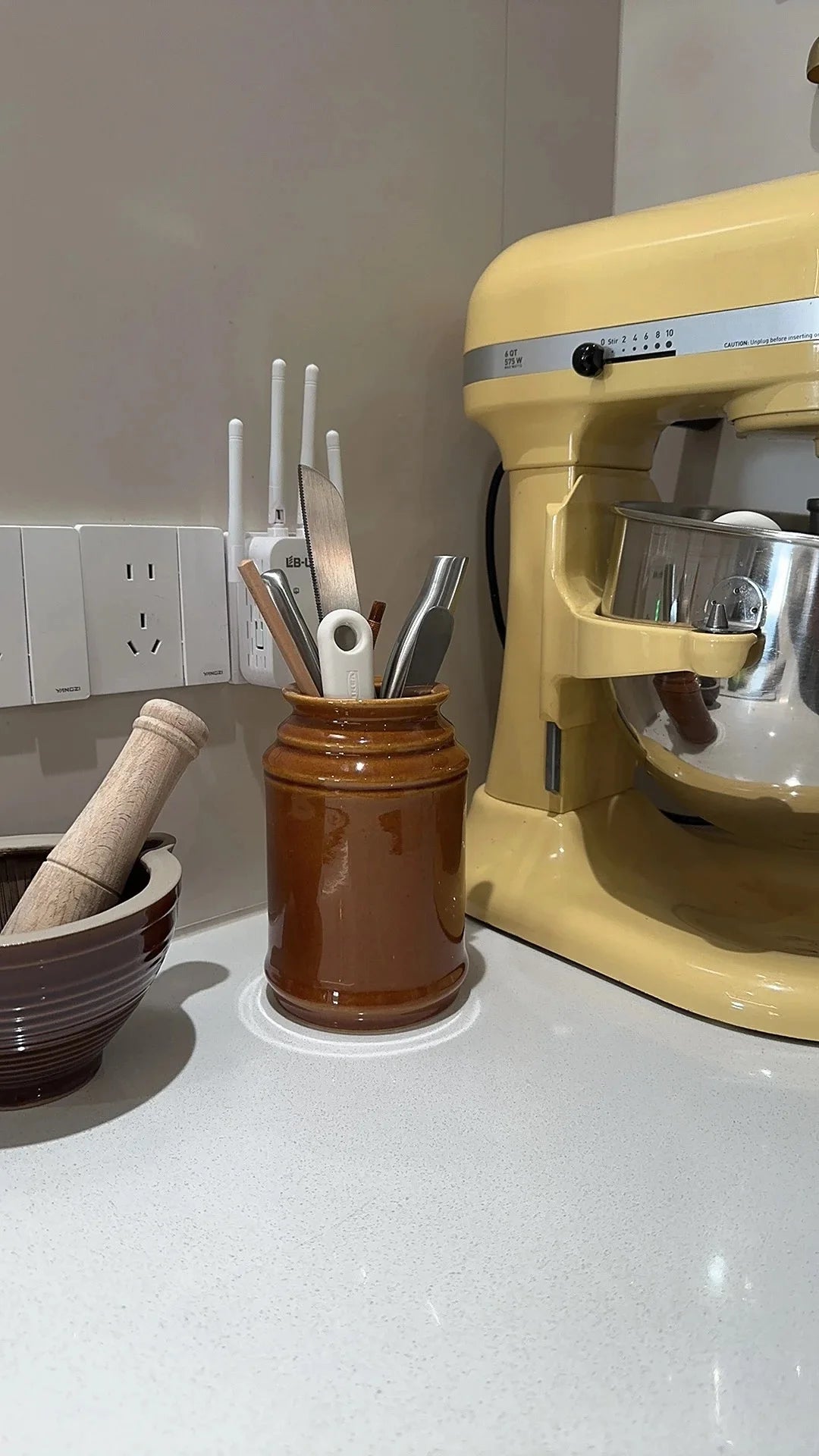 Kitchen Utensil Holder, Ceramic Cooking Utensil Holder for Counter Top, Storage Organizer for Spatula Spoon and Fork Storage Jar