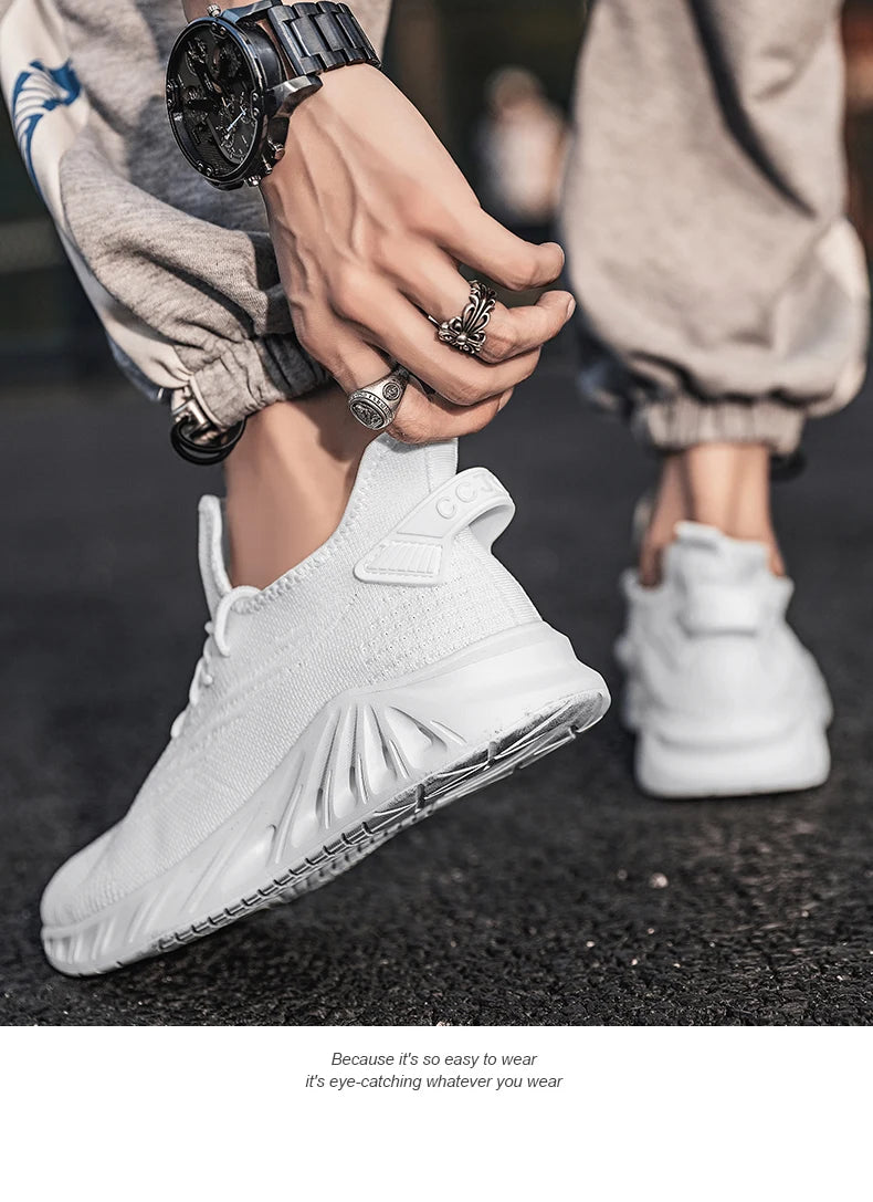Marathon Running Shoes Casual Men Sports Outdoor Lightweight Shock-Absorbing HardWearing Male Comfortable Athletic WalSneakers