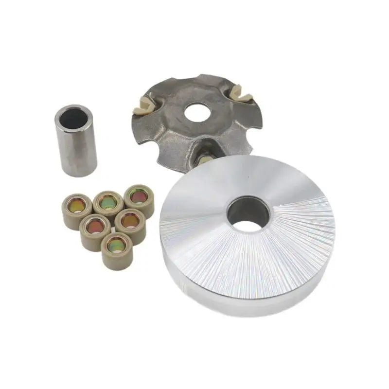 Scooter Variator Clutch Assembly Rustproof Aluminum Alloy Wear Resistant Rollers Fits for Common Street Scooters