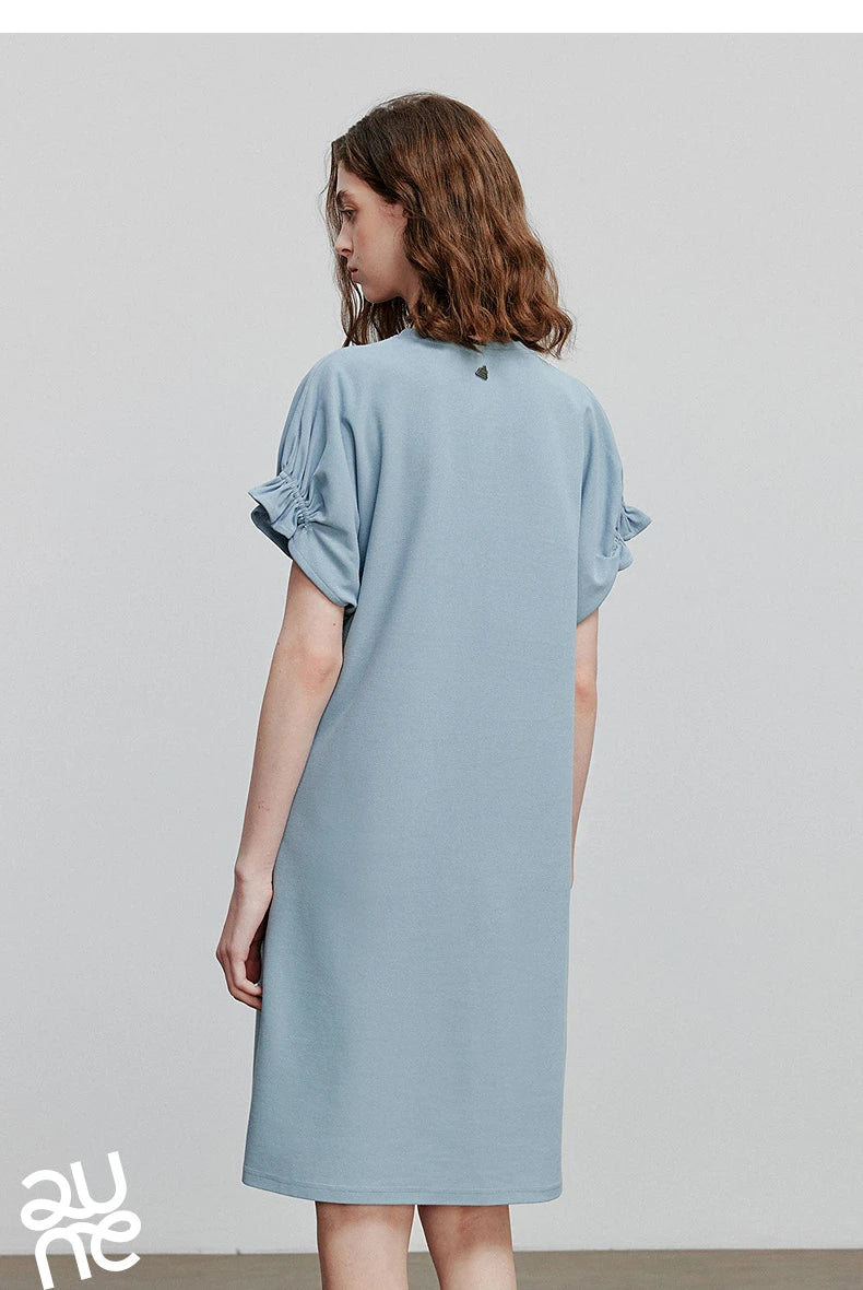 TOYOUTH Women Dress 2025 Summer New Short Sleeve Holiday Casual Dress 8529058
