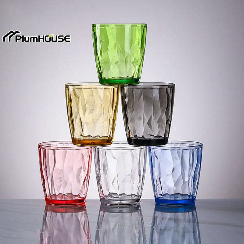 Acrylic Drinking Glasses Shatterproof Water Tumblers Unbreakable Reusable Beer Champagne Cup Dishwasher Safe For Party