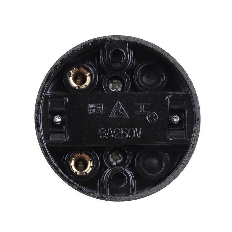 Toggle Switch Single-control Lamp Switch Round Surface Mounted Wall Light Switch Old-fashioned 6A Button Switch For Home Decor