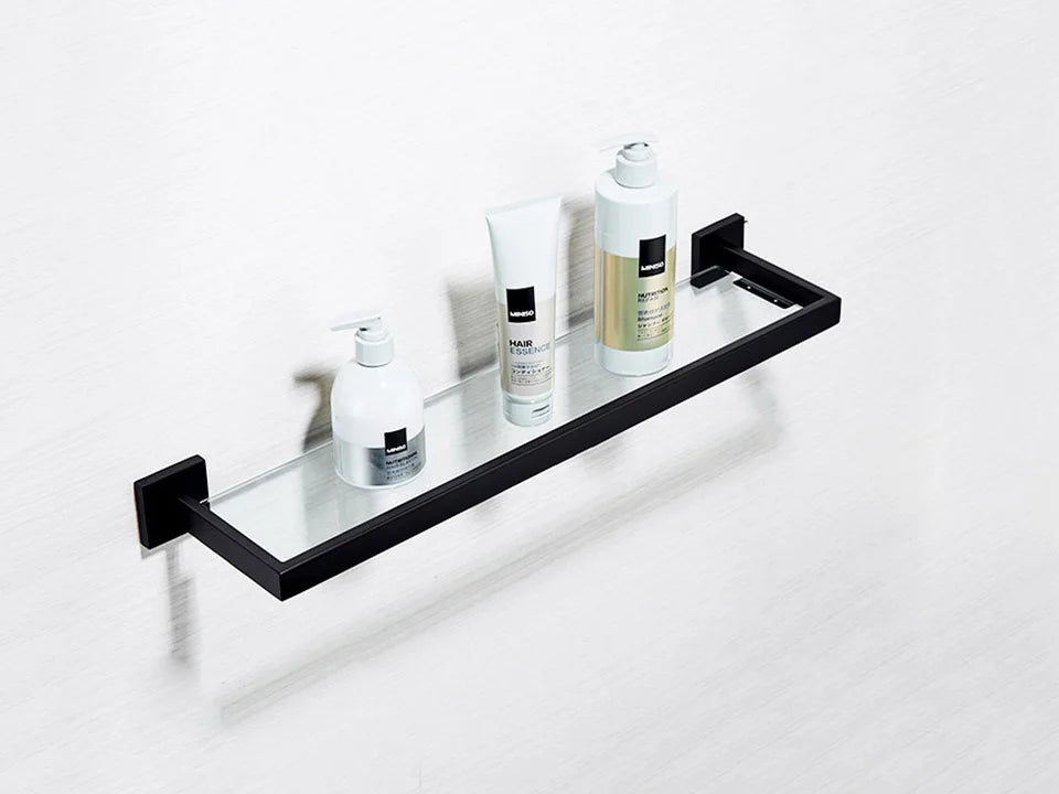 Matte Black Bathroom Hardware 304 Stainless Steel Towel Rack Toilet Paper Holder Liquid Soap Holder Towel Bar Toilet Accessories