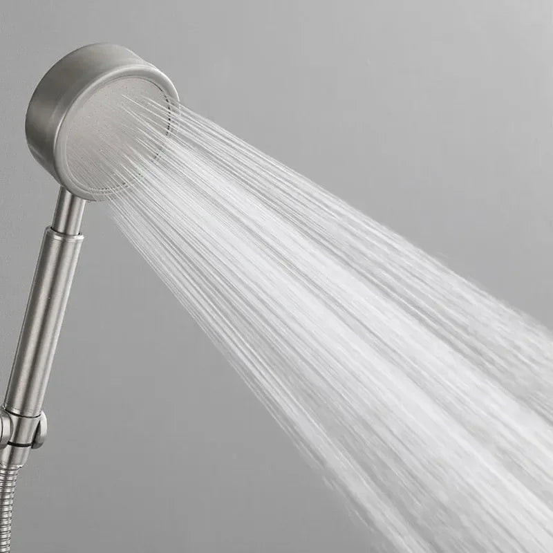 Stainless Steel Bathtub Shower Mixer Tap Wall Mounted Faucet with Ceramic Valve Core Triple Hot Cold Bathroom Fixture