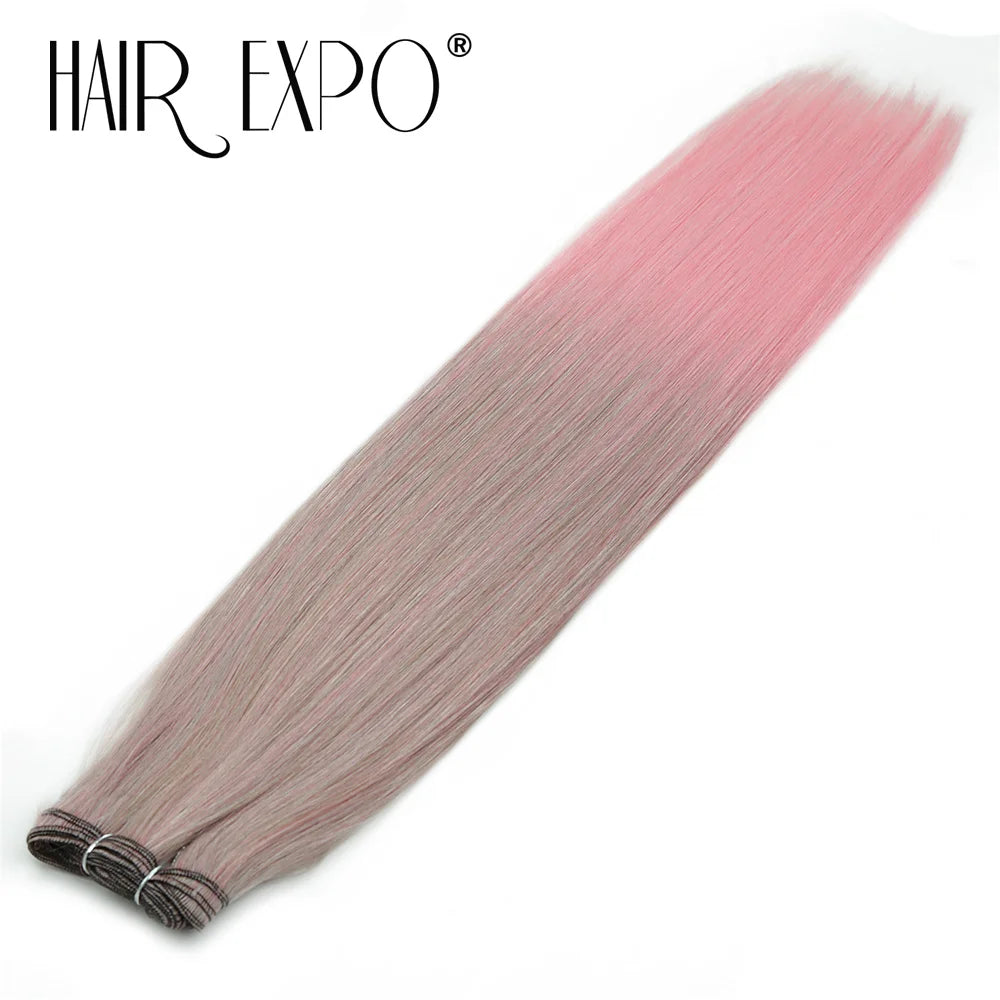 26" Bio Straight Hair Bundles Natural Soft Heat Resistant Fiber Synthetic Fiber Hair Extensions Protein Straight Hair Weave