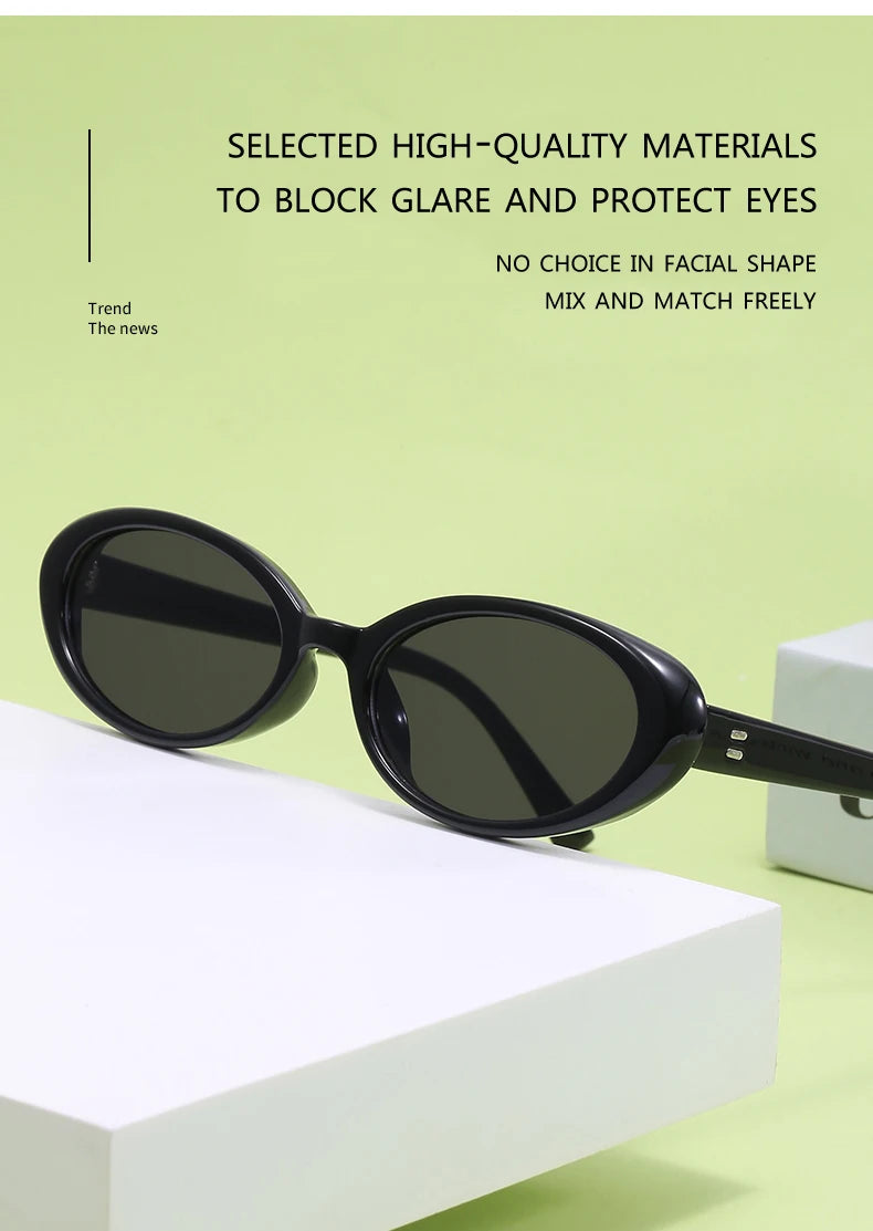 4pcs/7pc Small Oval Sun Glasses Vintage Oval Sunglasses 2024 Men Small Oval Sun Glasses Retro Fashion Women Sun Glasses Oculus ﻿