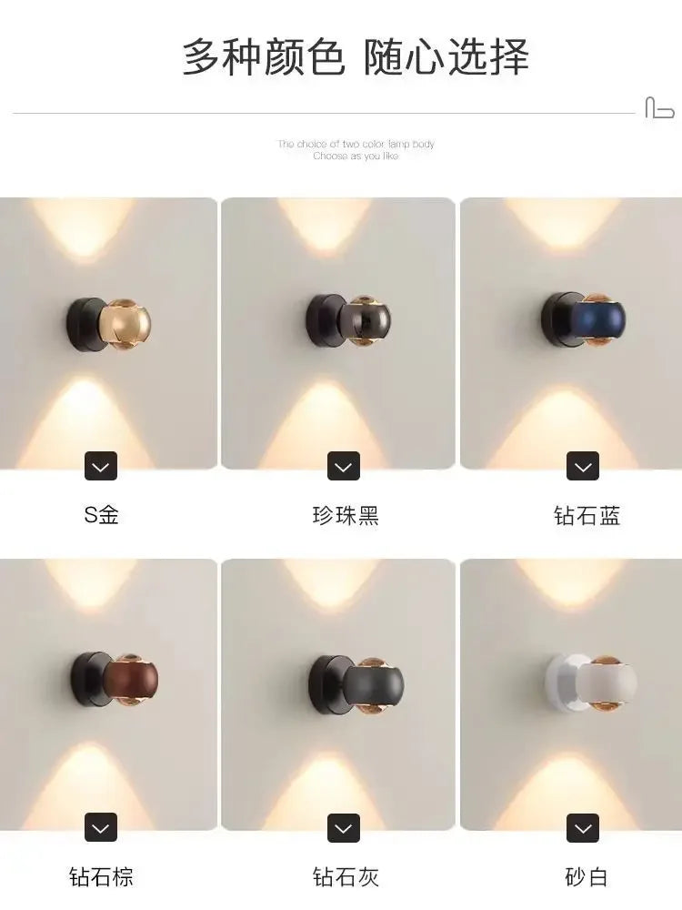 Aluminum Luxury Art Glass Wall Lamp Sconce Living Dining Room Bedroom Corridor Staircase Home Decor Lighting