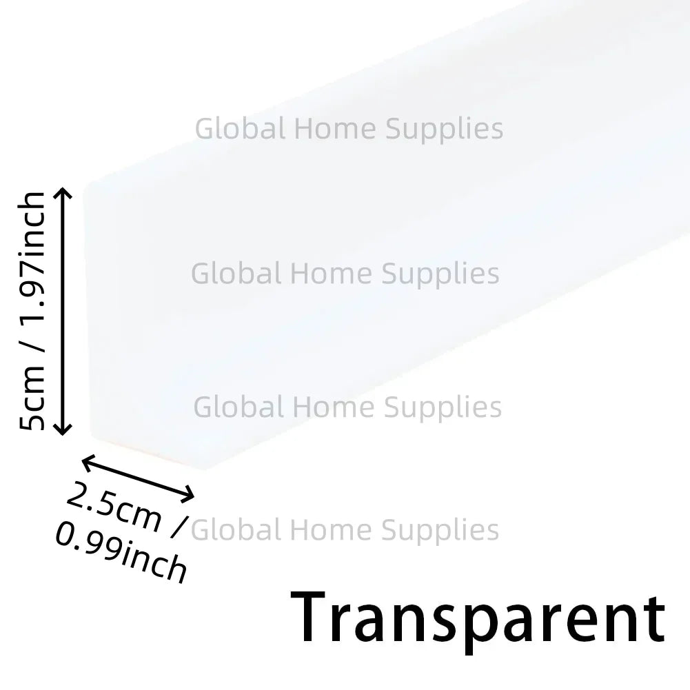 Shower Threshold Water Guard Dam Bottom Seal for Bathroom Glass Shower Door Strip Dry and Wet Separation Caulk Seal Edge Tape