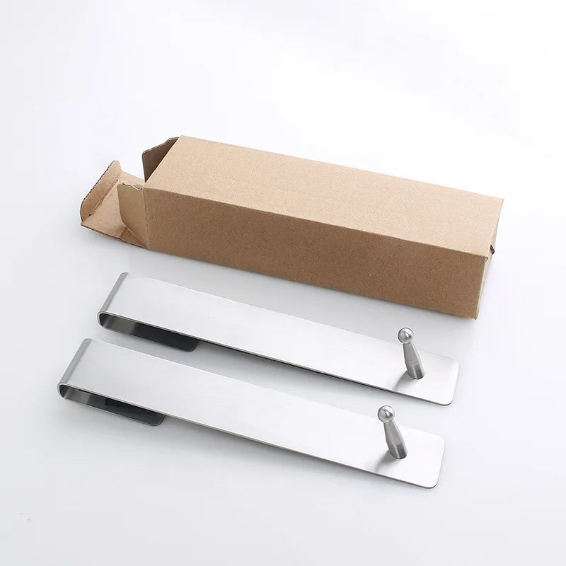 Heavy-Duty Stainless Steel Door Mount Shower Hook - Space-Saving Bathroom Organizer - Durable Home Storage Solutions-3.14x1.77in