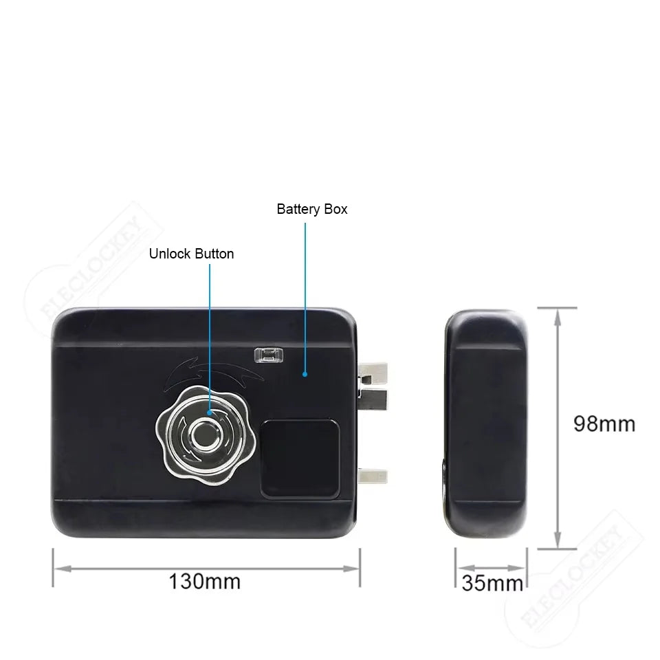 Waterproof 3D Face Recognition Outdoor Gate Fingerprint Lock Tuya WiFI App Passcode Rfid Card Keyless Electronic Smart Door Lock