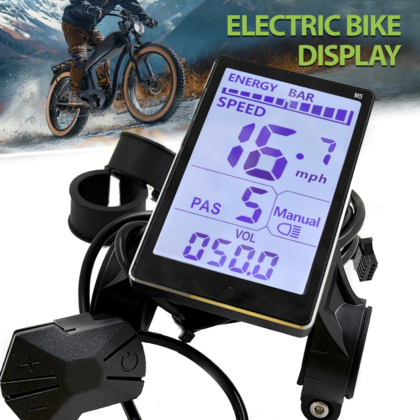 M5 Display 24V-60V Electric LCD Display LCD Display for Electric Bike Scooter Waterproof LCD Panel Screen Ebike Computer