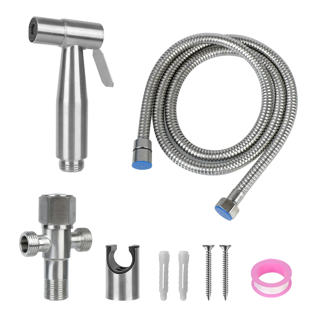 Stainless Steel Hand Bidet faucet Handheld shower head self cleaning For Bathroom hand sprayer Bidet sprayer set For toilet