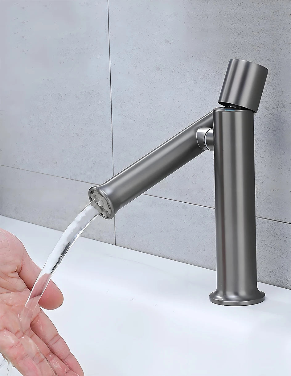 Bathroom Faucets Stainless Steel 304 Brushed Gold Basin Mixer Sink Faucet Gourmet Washbasin Tapware Hot Cold Water Tap Grey