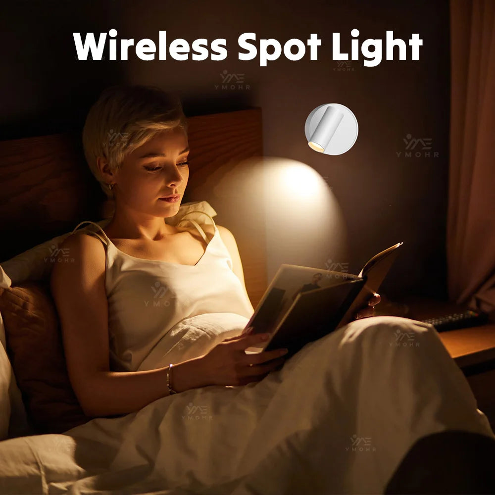 Dual Intelligent Control LED Light Magnetic USB Rechargeable Wall Lights Spotlight Stepless Dimmable Corridor Lamp Bedside Lamp