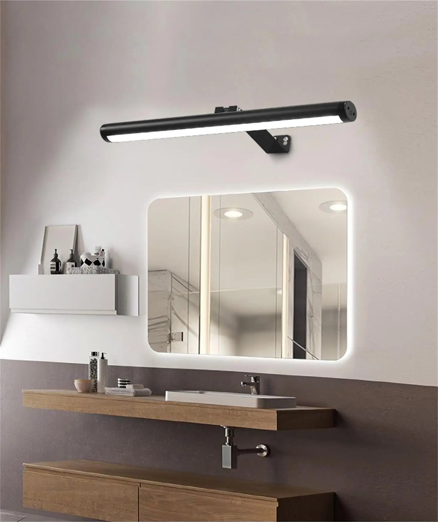 Bathroom Vanity Light Led Wall Lamp Aluminum 45cm Indoor Modern Black Wall Sconces Mirror Wall Light Painting Picture Light