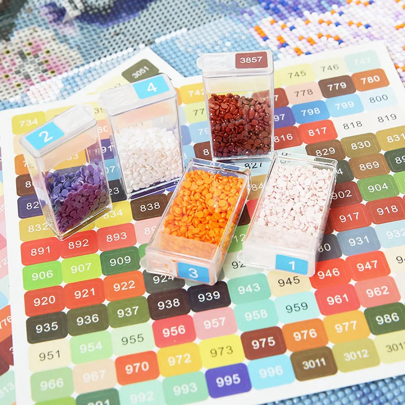 Square Round Heart 447 DMC Labels Stickers, Colorful Number Sticker Mark Stickers, DIY Craft Diamond Painting Accessories