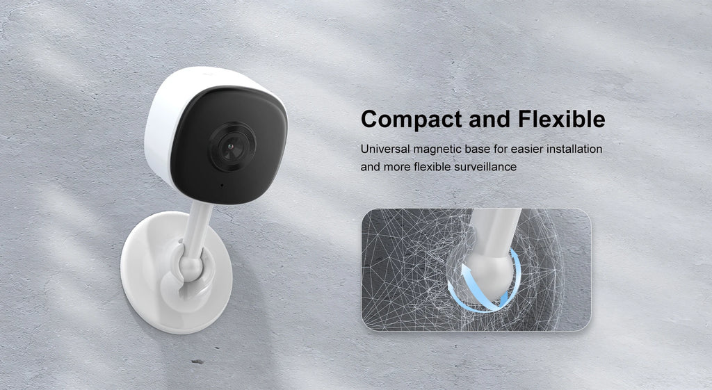 Smart Home Security Camera - 1080P WiFi Indoor Cam with Human Motion Detection, Auto Tracking, Night Vision & Audio Recording