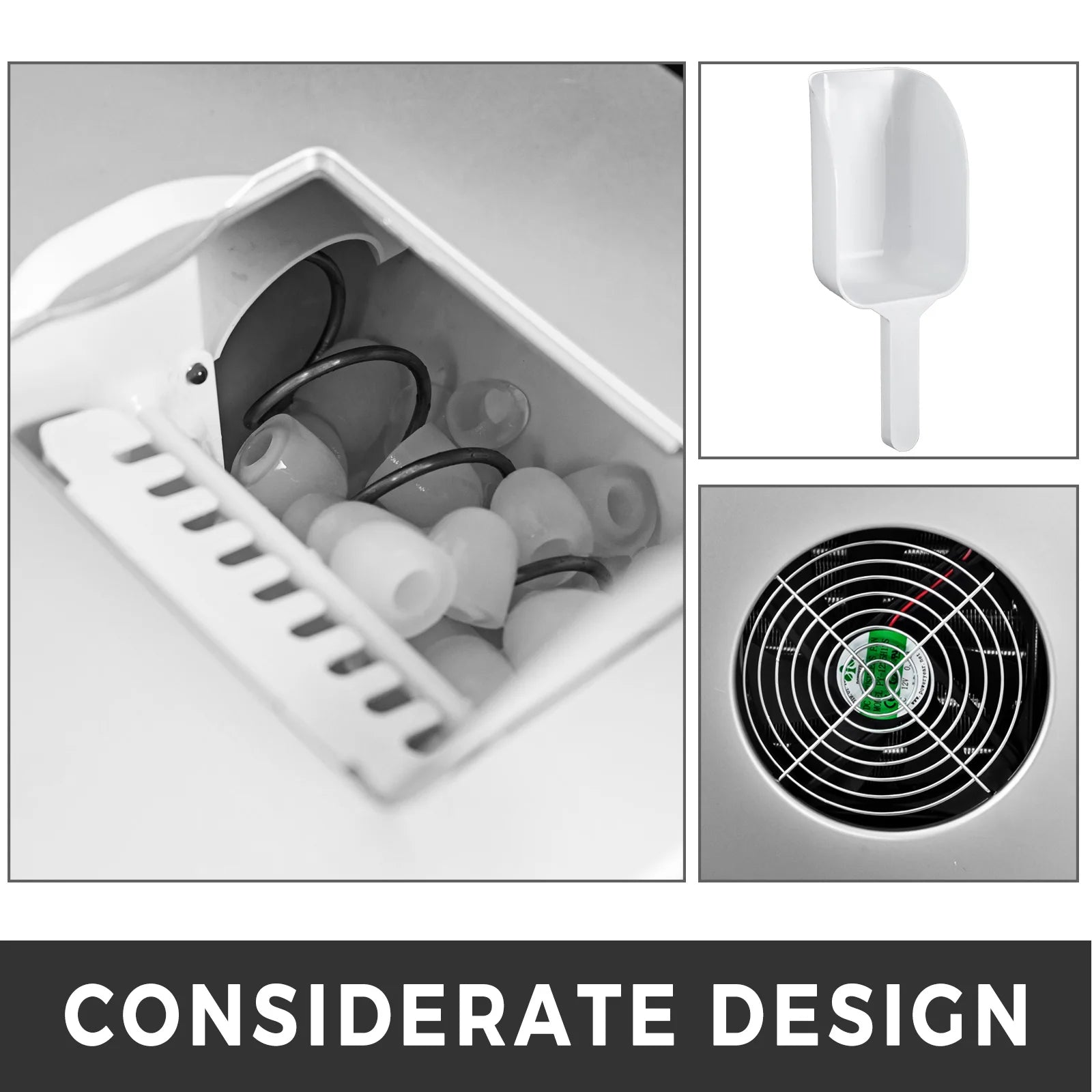 2 in 1 Commercial Ice Maker Machine 35kg/24h with Water Dispenser Electric for Household Outdoor and Hotel Use