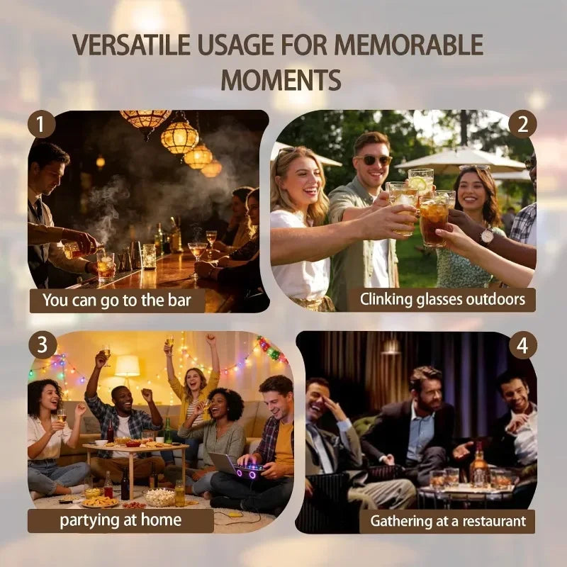 280ml Whiskey Glass The Crystal Rotates 360° White Wine and Cocktail Drinks Bar Party Cool Bar Accessories Unique Gift