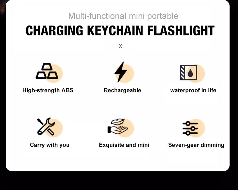 Camping Light Lightweight Handheld Torch  5 Lighting Modes Rechargeable Tent Lamp for Patio Climbing 8 Light Filaments