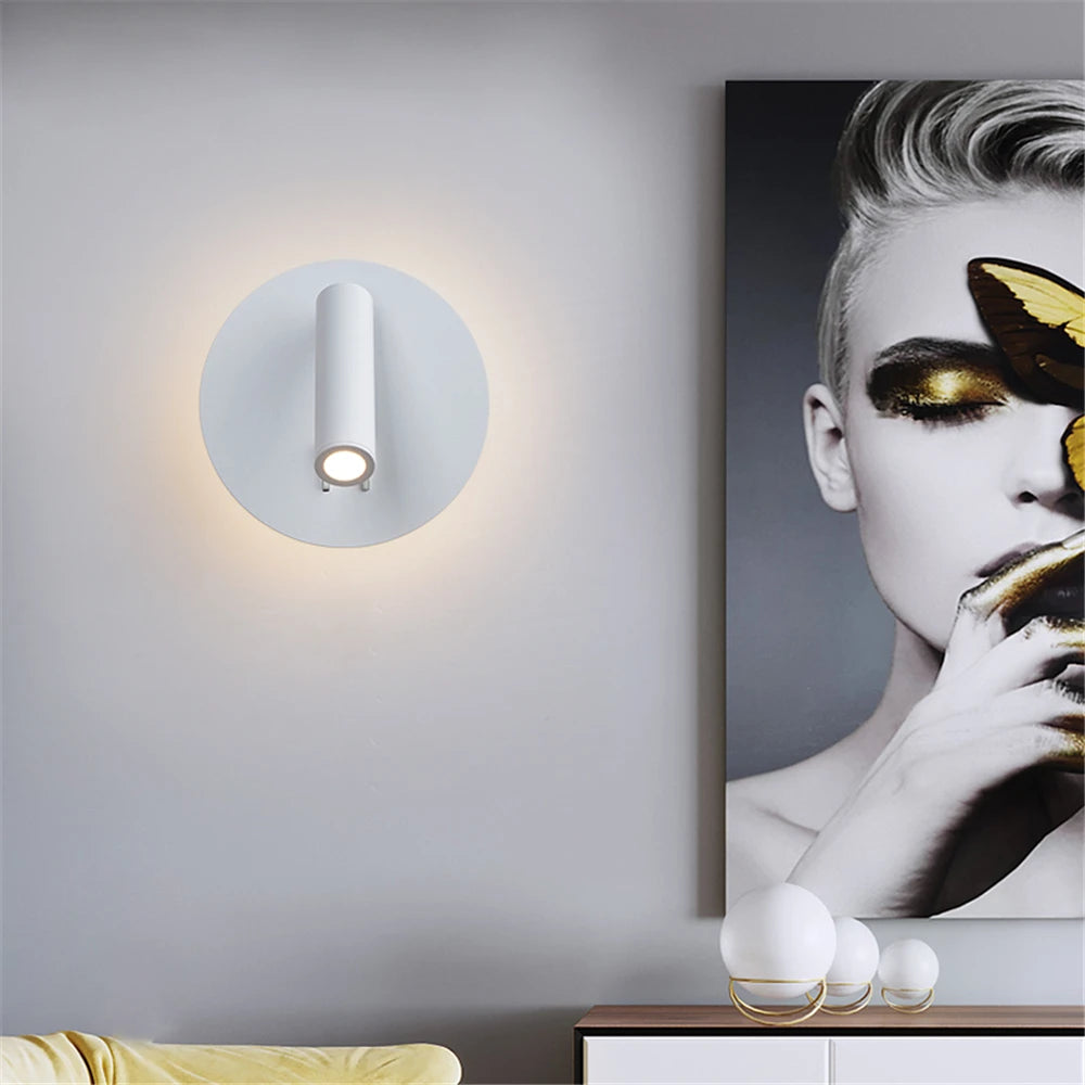 Turnable Led Wall Light With Switch Reading Lamp Bedroom Living Room Wall Lamp Desk Lamp Lighting Fixture AC85-265V