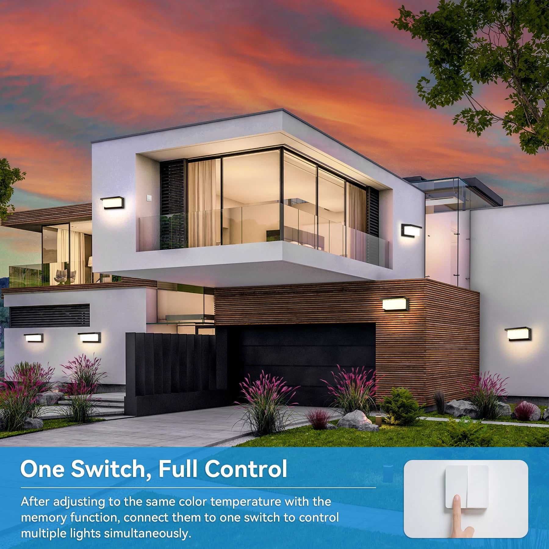 LED Wall Light Outdoor Waterproof IP65 Energy Saving Light Indoor For Garden Corridor Balcony Decor Wall Lamp