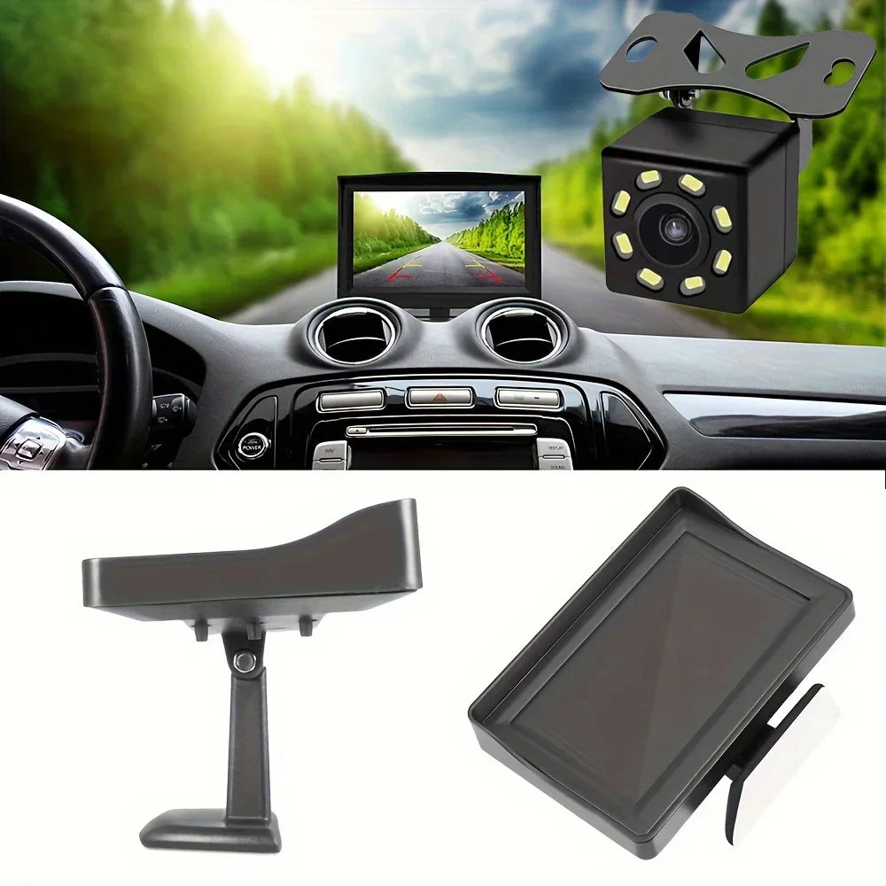Car Monitor Camera 4.3-inch Display HD Reversing Rearview Camera Car Reversing Kit For Car Pickup Universal