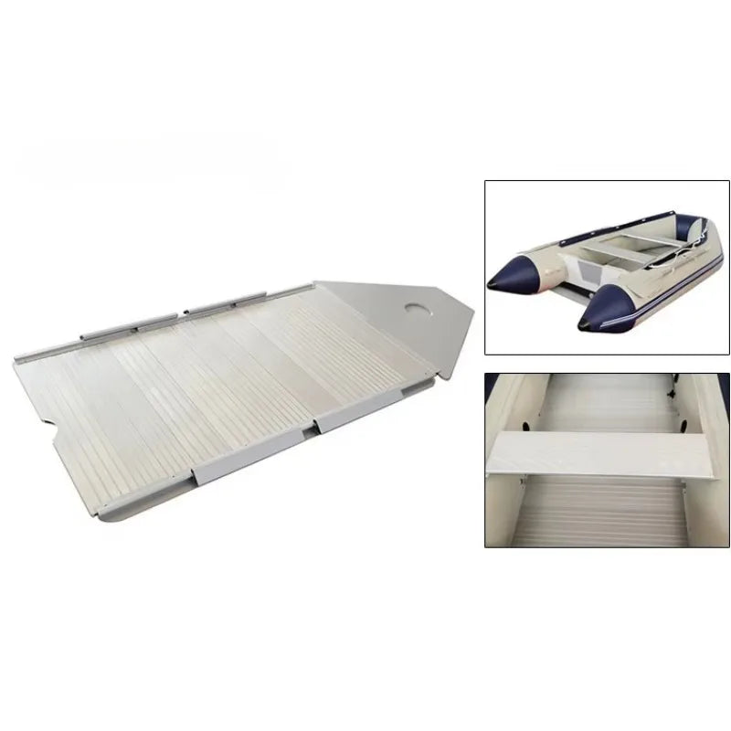 12'6" Inflatable Fishing Boat PVC 0.9mm with Aluminum Floor Rowing Boats 380cm for 6 Person Sport Yacht on Sea Max 30HP Power